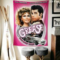 Grease Movie Wall Tapestry Aesthetic Wall Hanging Printed Fabric Blanket Decorative Tapestries for Bedroom Living Room Home Decor 130cm x 150cm