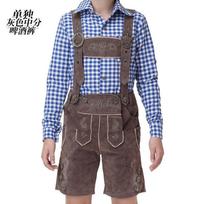 Berniukų Bavariškas Oktoberfest kostiumų rinkinys Lederhosen apranga Vaikams Pasirodymui Festivaliui Helovinui Scenos apranga XS 2-3Y gray