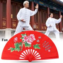 Kovos Menai Kung Tai Chi Fu Bambuko Šilko Vėduoklė Dešinė Rankena Wushu Šokio Pratika Treniruotė Auksinė Matches the image