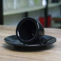 Nuova Point Professional Competition Level Esp Espresso SHOT Stiklinė 9mm Storio Keramika Kavinės Espresso Puodelis Kavos Puodelis Lėkštelė Rinkiniai 50ml juoda
