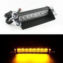 8LED Automobilio LED Stroboskopas Policijos Šviesos Raudonos/Mėlynos/Geltonos/Baltos Signalinės Lempos Blyksinti Avarinė Blyksinti Priekinio Stiklo Įspėjamoji Lemputė 12V