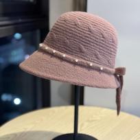 Naujo stiliaus vilnonė žvejo kepuraitė moterims, prancūziško retro stiliaus, universali šilta rudens ir žiemos, veidą liekninanti maža dubenėlio kepuraitė, elegantiška kibiro kepuraitė Adjustable gray