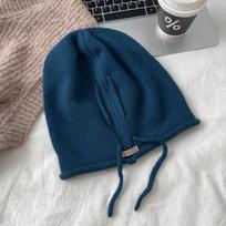 Wool Knitted Hat for Women in Autumn and Winter Face Showing Small Curled Heap Pile Hat  Warm Confinement Hat Ear Protection Gray Cold Hat for Men one  size black