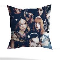 Music Band K-KATSEYE  pillowcase casual style decoration, suitable for home decoration (excluding pillow core) 12x12Inch gray