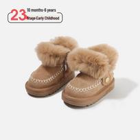 2025 Winter Toddler Mid-Top Fur-Trimmed Snow Boots for Boys & Girls - Anti-Slip, Warm, Soft-Soled Shoes Size 16 / 12.5 cm kupranugaris