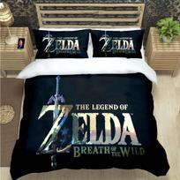 Fashion Classic Exciting Game Z-Zelda Print Bedding Sets Bed Supplies Set Duvet Cover Bed Comforter Set Bedding Set Luxury Gift EU Single(135*200cm)3pcs white