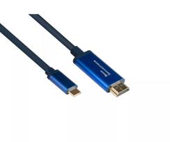 Alcasa 4520-CSF030B vaizdo kabelio adapteris USB-C į HDMI, 3 m