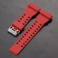 16 mm dirželis Casio GA-100/110/120/140/200/400/700 800 GD-100/110/120 G-8900 GLS-100 laikrodžiui Pakeičiama silikoninė derva Laikrodžio apyrankė 16mm black