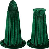 Smaragdinis Mirties Dvasios Vampyro Burtininko Apsiaustas Suaugusiems ir Vaikams XXL - 180cm black