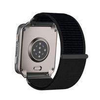 For Garmin Venu X1 Watch Strap Nylon Two-Section Wristband Smart Breathable Metal Mid-Ring Loop Replacement Watch Strap 24mm Universal gray
