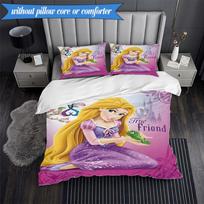 Princess Rapun-zel 3pcs K-pop music group Bedding set,Ideal for Bedroom, Dormitory,Including Duvet Cover And 2pcs Pillowcases,Fan gifts 135cm*200cm white