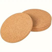 2/5/10 vnt. apvalių kamštinių padėkliukų rinkinys - Karščiui atsparūs ir ilgaamžiai, skirti apsaugoti stalviršius 10pcs beige