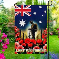 Australian Veteran Anzac Day Lest We Forget ag Yard ag, Funny Garden ag bob VVL YYX 12x18inch blue