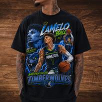 LAMELO BALL Krepšinio UNISEX Streetwear Marškinėliai 130 blue