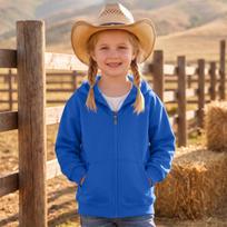 Kids' -Lined Zip-Up Hoodie with Patch Pockets Color 90