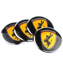 4PCS 56MM Funny Spoof Prank Donkey Car Wheel Center Cover Stickers Hub Cap Decal For AUDI BMW TOYOTA HONDA AUDI NISSAN KIA juoda