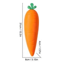 31Cm Giant Carrot Squish Y Toy, Super Soft Sensory Fidget Stress Relief, Large Plush Anxiety Calming Gift For Adults Kids Office