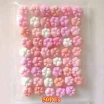 50/100Pcs Mini Cat'S Paw Squishy Toy Silicone Cute Soft Colorful Cat Paw Hi Stress Relief Squishy Fidget Toy