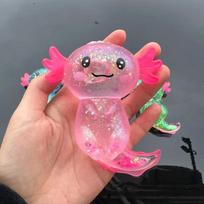 Stretchy Colorful Axolotl Malt Sugar Squishy Toy Fun Squeeze Salamander Fidget Anti-Stress Birthday Party Gifts