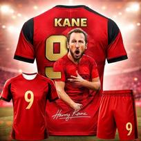 2026 Summer Fan Commemorative # Harry Kane No. 9 # Football Shirt Parent Child Sports Quick Drying T-shirt Shorts Set Kids 110