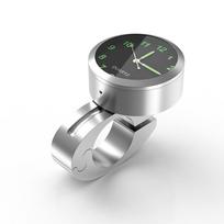 7/8  Motorcycle Handlebar Schedule Bike Hand Grip Bar Mount Aluminum Alloy Dial Clock Waterproof for Scooter Bicycle Motor ATV sidabras