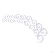 Plugs Spiral 9pair Acrylic Taper Tunnel Ear Stretcher Kit 1400 Gauges White Matches the image white