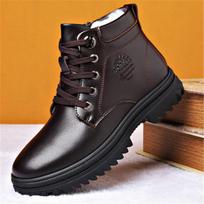 Žieminiai Vyriški Batai iš Natūralios Odos Šilti Ankle Boots Su Natūraliu Kailiu Darbininkų Avalynė Vandeniui Atsparūs Sniego Batai 42 ruda