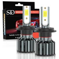 2vnt Super Bright 18000LM H4 H7 LED priekinių žibintų lemputės Automobilis H8 H11 H1 9005 9006 9007 9008 9012 HB3 HB4 HB5 H13 Hir2 LED lemputė, skirta automatiniam priekiniam žibintui H7 gray