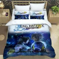 Game FINAL FANTASY Print Bedding Sets exquisite bed supplies set duvet cover bed comforter set bedding set luxury birthday gift EU Twin(135x200cm) white