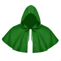 Helovino apsiaustas Cosplay ir vakarėliams su gobtuvu žalia