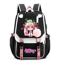 Anime Hatsune Miku Spausdintas Kuprinė Mokyklinė Kuprinė Paaugliui Studentui Mergaitei Berniukui Bookbag Didelės Talpos Vandeniui Atsparus Kelioninis Krepšys Dovana Kuprinė