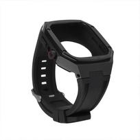 Modification Kit for Apple Watch Series 9 8 7 45mm 41mm Transparent Case Rubber Sport Strap for IWatch Series 6 5 4 SE 44mm 40mm 45mm