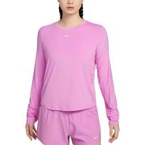 Nike Dri-Fit One Treniruočių ilgomis rankovėmis greitai džiūstantis marškinėlis moterims viršutiniai drabužiai FN2802-503 L pink