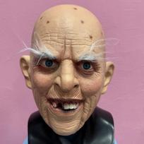 Halloween toothless bald old man horror mask latex headgear costume mask can be labeled and has passed quality inspection x35019 beige