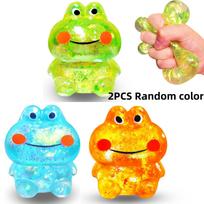 Squishy Frog Stress Balls Stretchy Squish Ball Sensory Squeeze Fidget Toys Stress Relief Balls For Kids Anxiety Relief Gifts beige