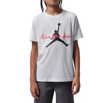 Jordan Flight Essentials T-Shirt Solid Color Short Sleeve Crew Neck Kids tops IU5291-100 L gray