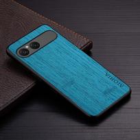 Case for Sony Xperia 10 1 VII 10 Xperia 5 III II 5G Bamboo Wood Pattern Leather  Cover Funda for Sony Xperia 10 VII Case Sony Xperia 5 II žalsvai mėlyna