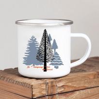Forest Camp Enamel Coffee Mug Adventure Together Camping Cup Gift Idea for Camper Campfire Mugs Outside Outdoor Festival Travel white