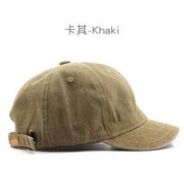 New Trendy Fashionable Dad Hat Adjustable Snapback Cap Washed Cotton Adjustable Solid Color Plain Color Baseball Cap Women Men Unisex Couple Cap Adjustable beige