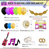 80s & 90s Retro Disco Party Balloon Set – Ideal for Birthdays & Events yellow