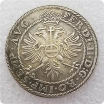 Antique Brass 1624 Replica Commemorative Silver Dollar Coin #1832 Brass gray