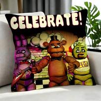Game Five Nights At Freddy'S Cushion Cover Cushion Cover Set 4Pcs 50X50 45X45 40X40 Pillowcase Decorative Sofa Home Decor Peach skin 18*18(CM)-1Pcs black