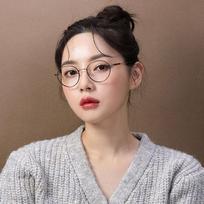Eonadeoluteu Titanium Eyeglass Frames Hugo Round Soltex Hugo-C1/Free beige