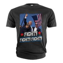 Donald Trump Patriotic Shirt DJT Support Shirt PA Rally Trump Pump Fist Shirt 2XL black