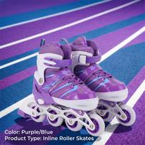 Adjustable Full-Flash Roller Skates for Kids & Adults - Beginner Inline Skates for Boys & Girls Size 39-42