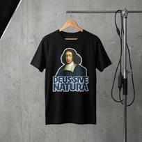 Baruch Spinoza Deus Sive Natura T-Shirt, Philosophy Shirt, Latin Quote Tee, Philosopher Graphic Tee, Vintage Art Shirt 150 gray