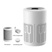 TINSOL New Mini Air Purifier HEPA Filter uses negative ion technology to eliminate formaldehyde odors smoke and dust particles gray