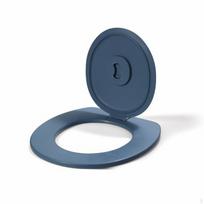 Bucket Toilet Seat with Lid Hinged Easy to Clean gray