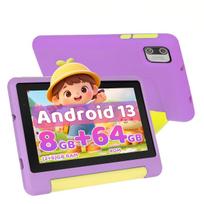 Android Kids Tablet, 7 Inch, 8GB RAM+64GB ROM, Parental Control, WiFi 6, Protective Case purple