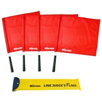 Mikasa Assistant Referee Flag for with dedicated MLF4 Volleyball/Dodgeball, Red/Yellow, case,